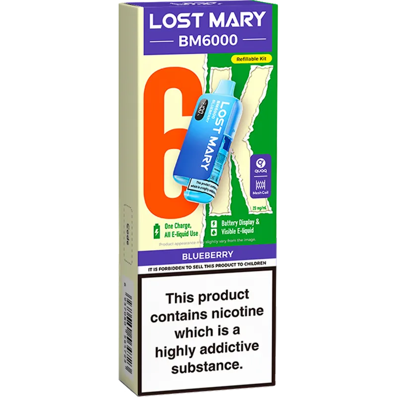 Lost Mary BM6000 Blueberry Pod Vape Kit 12ml