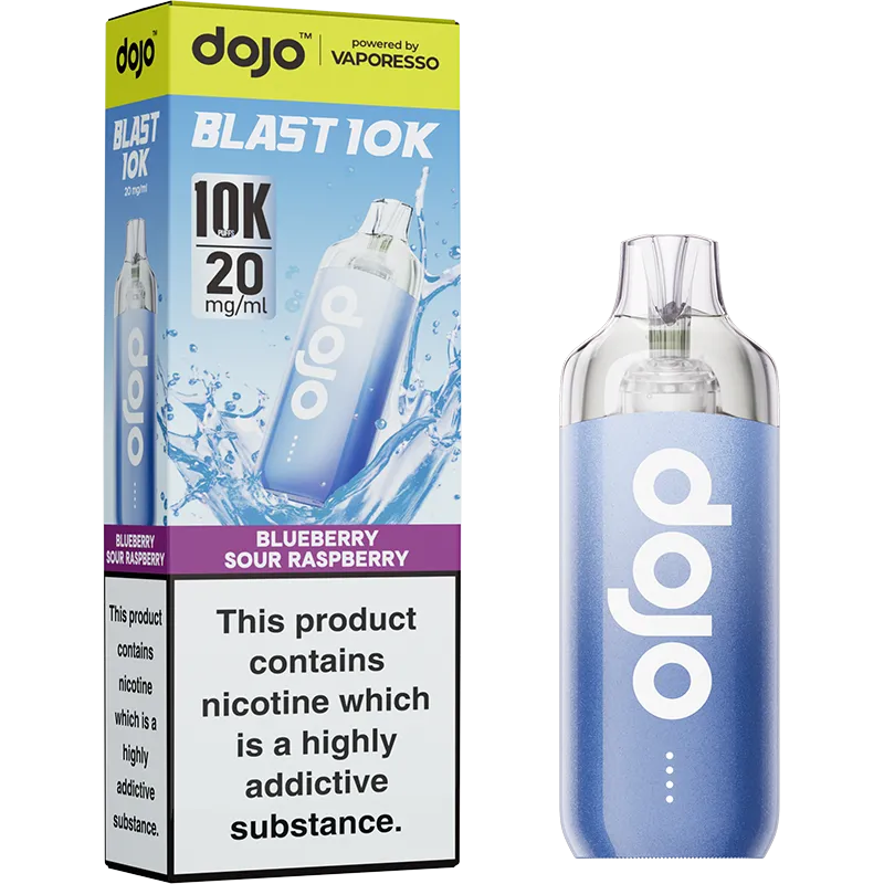 DOJO Blast 10K Blueberry Sour Raspberry Pod Vape Kit 10ml