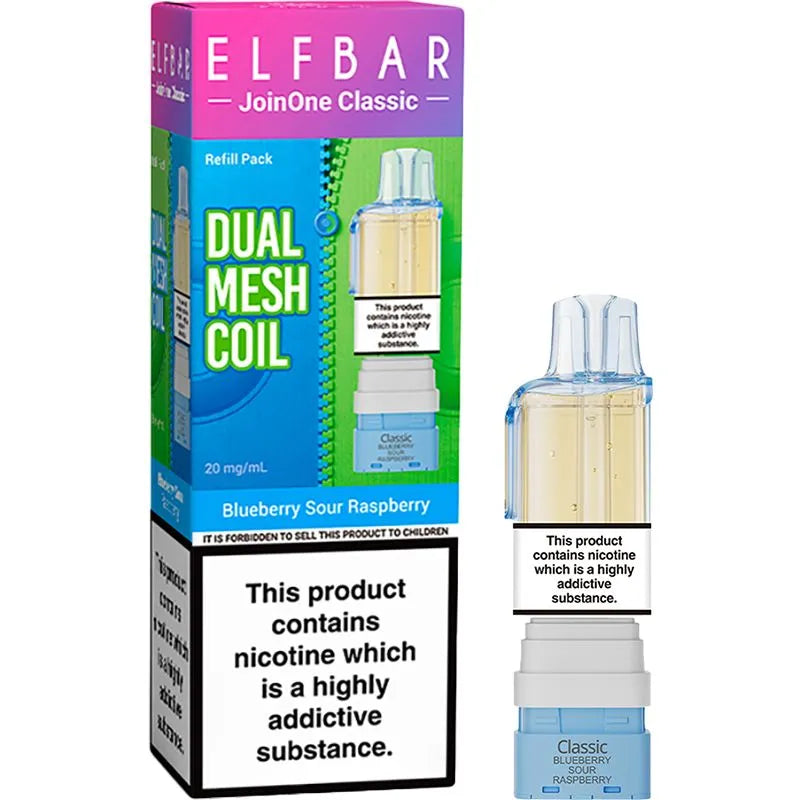 Blueberry Sour Raspberry Elf Bar JoinOne Classic Pod & Refill 12ml
