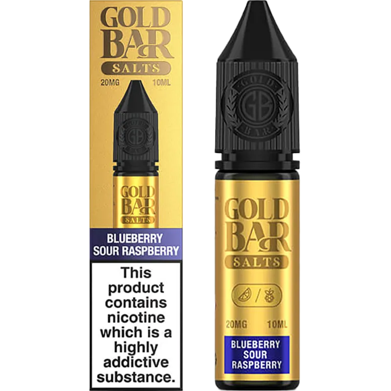 Blueberry Sour Raspberry Gold Bar Salts E-Liquid 10ml