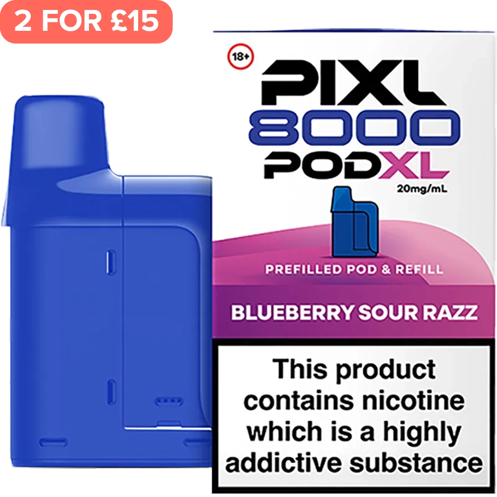 Blueberry Sour Razz PIXL 8000 Pod XL Pod & Refill 12ml