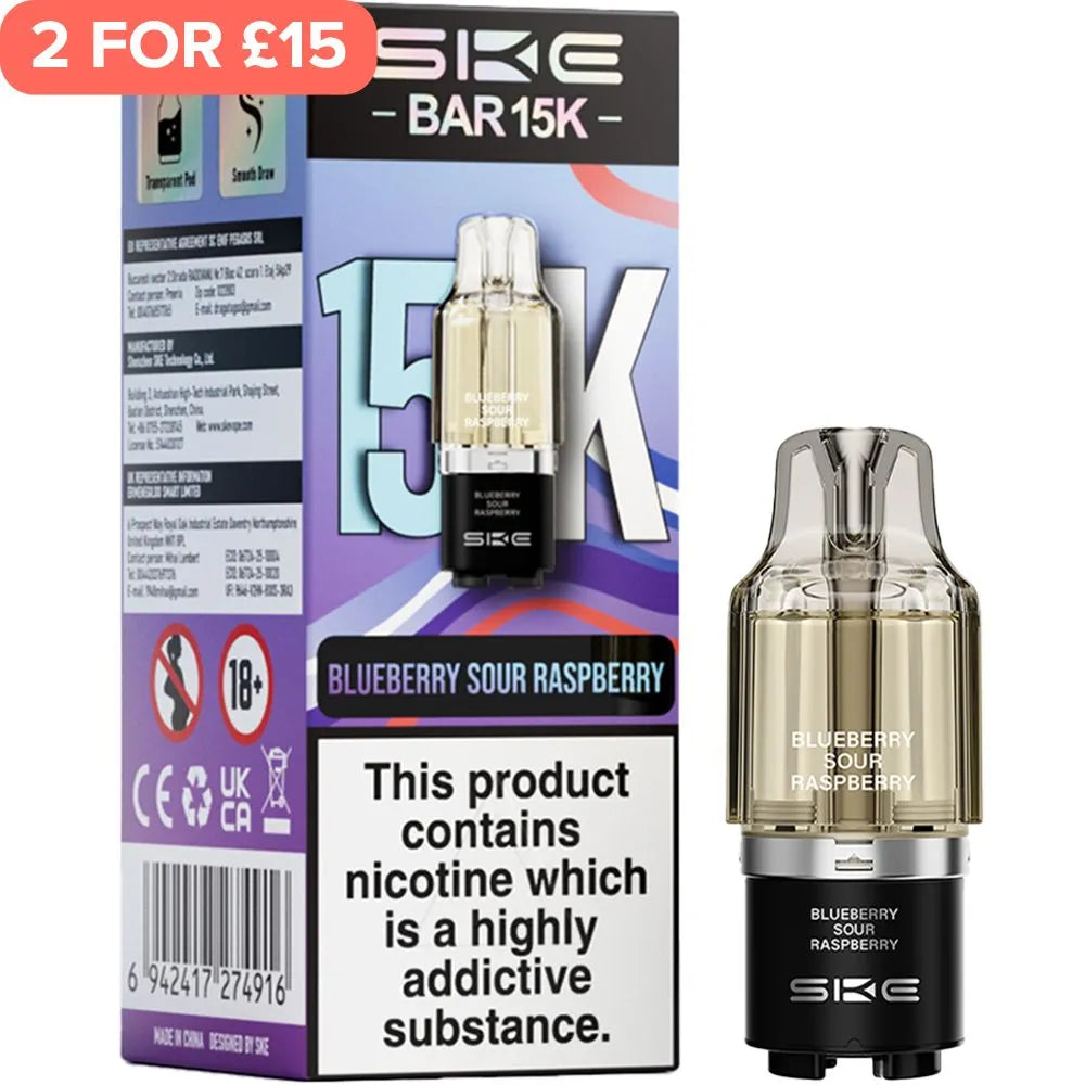 Blueberry Sour Raspberry SKE Bar 15K Pod & Refill 12ml
