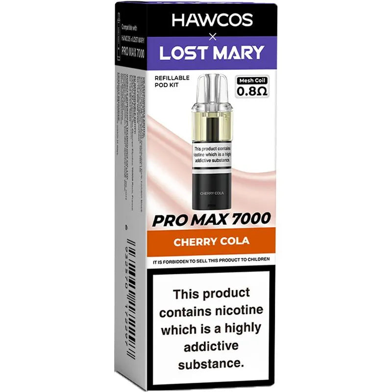 Cherry Cola Hawcos x Lost Mary Pro Max 7000 Pod & Refill 10ml