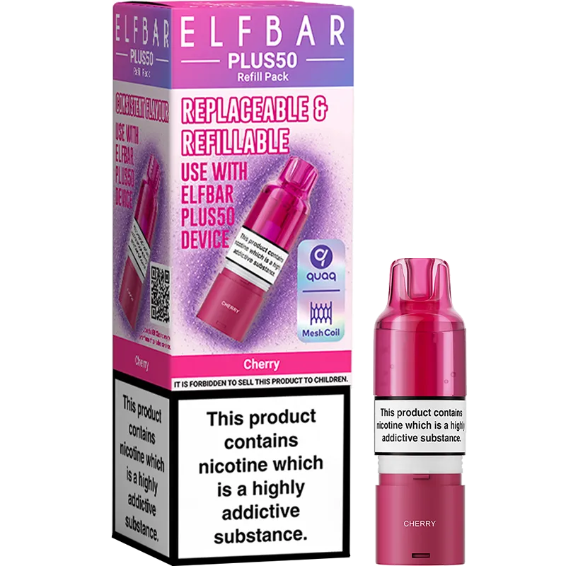Cherry Elf Bar Plus 50 Pod & Refill 10ml