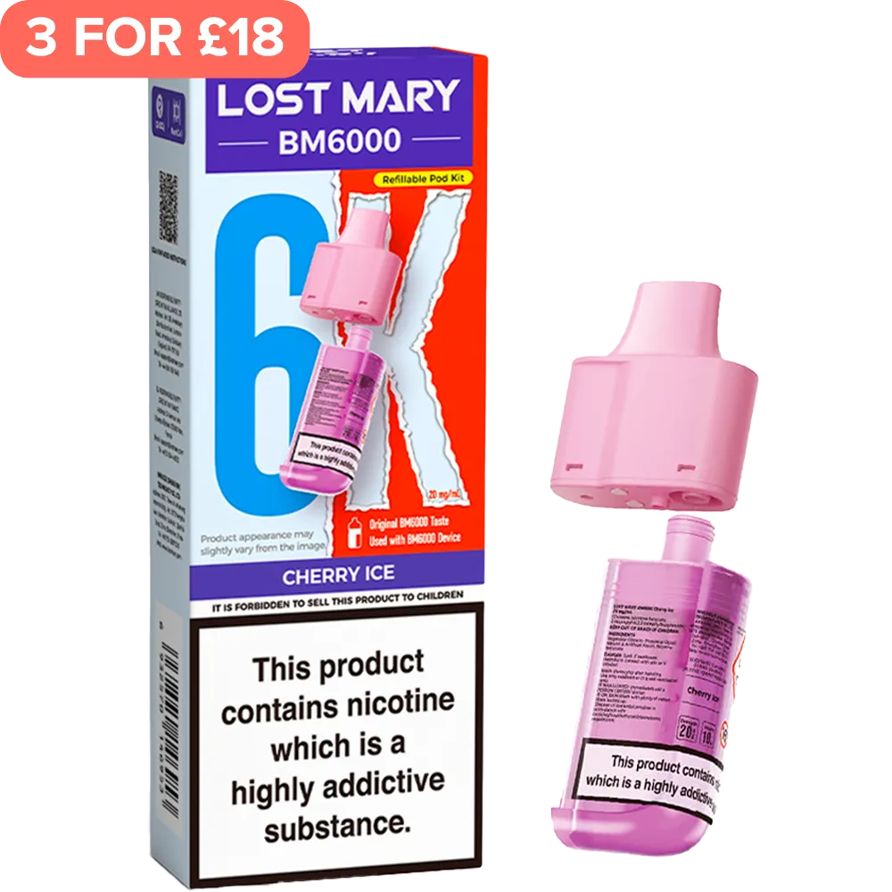 Cherry Ice Lost Mary BM6000 Pod & Refill 12ml
