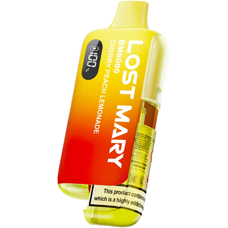 Cherry Peach Lemonade Lost Mary BM6000 Pod Vape Kit 12ml