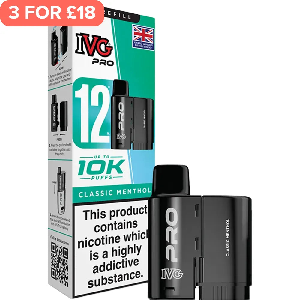 Classic Menthol IVG Pro Pod & Refill 12ml