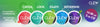 Banner featuring CLEW nicotine pouches with five different coloured pouches and text highlighting flavours and strengths.