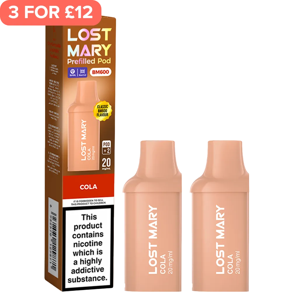 Cola Lost Mary BM600 Pods 2 Pack