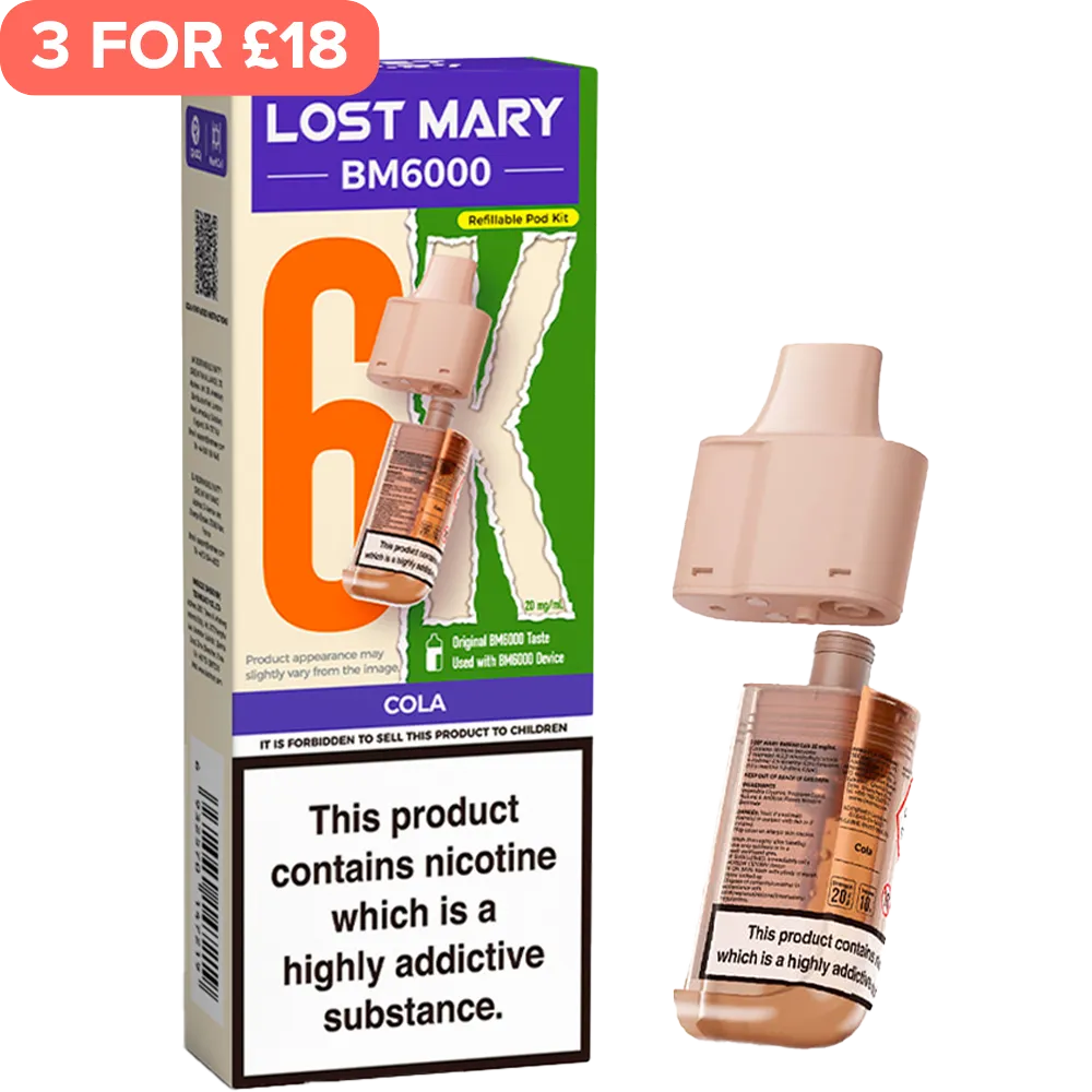 Cola Lost Mary BM6000 Pod & Refill 12ml