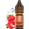 Strawberry ice flavoured Deliciu Nic Salt in a 10mg nicotine strength with fruit.