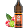 Deliciu nic salts raspberry key lime in a 10mg nicotine strength with fruit.