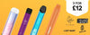 4 disposable vapes in multiple colours and flavours are shown against a yellow background.