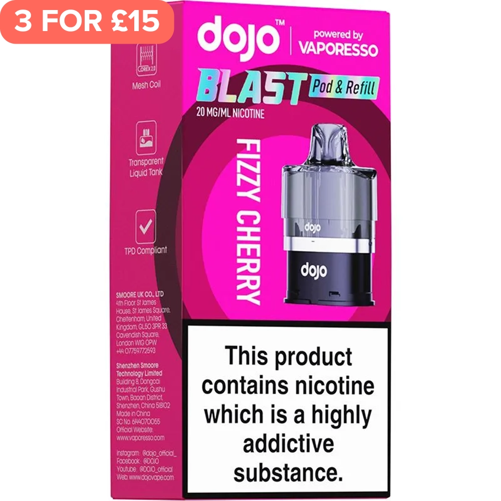 Fizzy Cherry DOJO Blast 6000 Pod & Refill