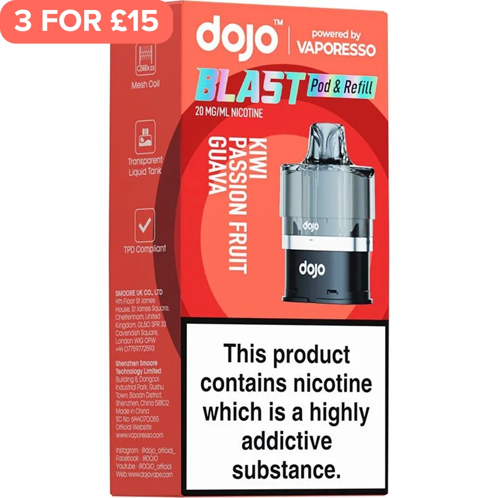 Kiwi Passion Fruit Guava DOJO Blast 6000 Pod & Refill