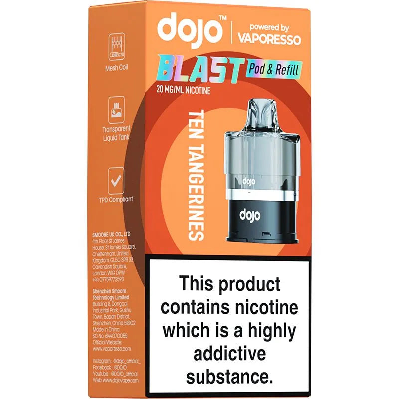 Ten Tangerines DOJO Blast 6000 Pod & Refill