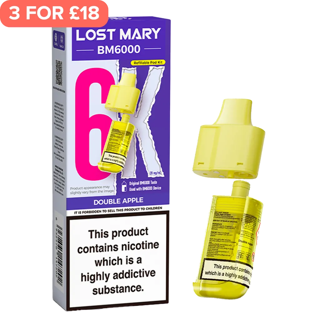 Double Apple Lost Mary BM6000 Pod & Refill 12ml
