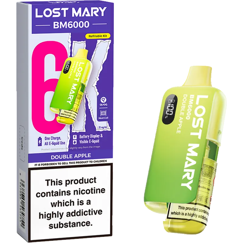 Lost Mary BM6000 Double Apple Pod Vape Kit 12ml
