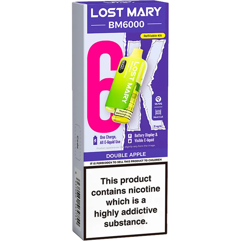 Lost Mary BM6000 Double Apple Pod Vape Kit 12ml