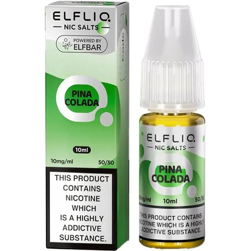 ELFLIQ by Elf Bar Pina Colada E-Liquid 10ml bottle and box 10mg
