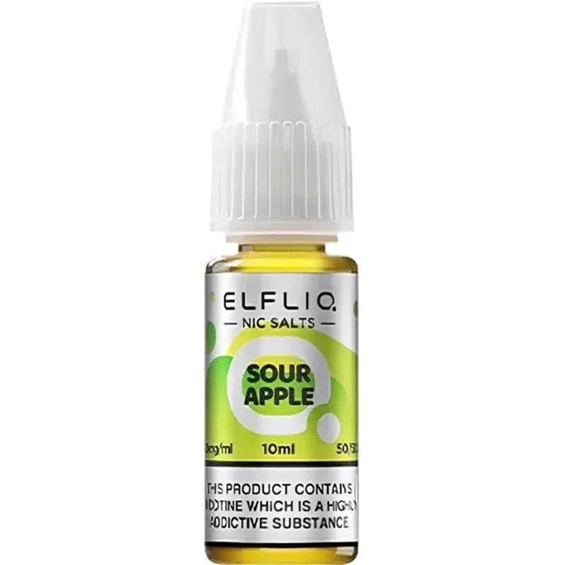 ELFLIQ by Elf Bar Sour Apple E-Liquid 10ml bottle 20mg