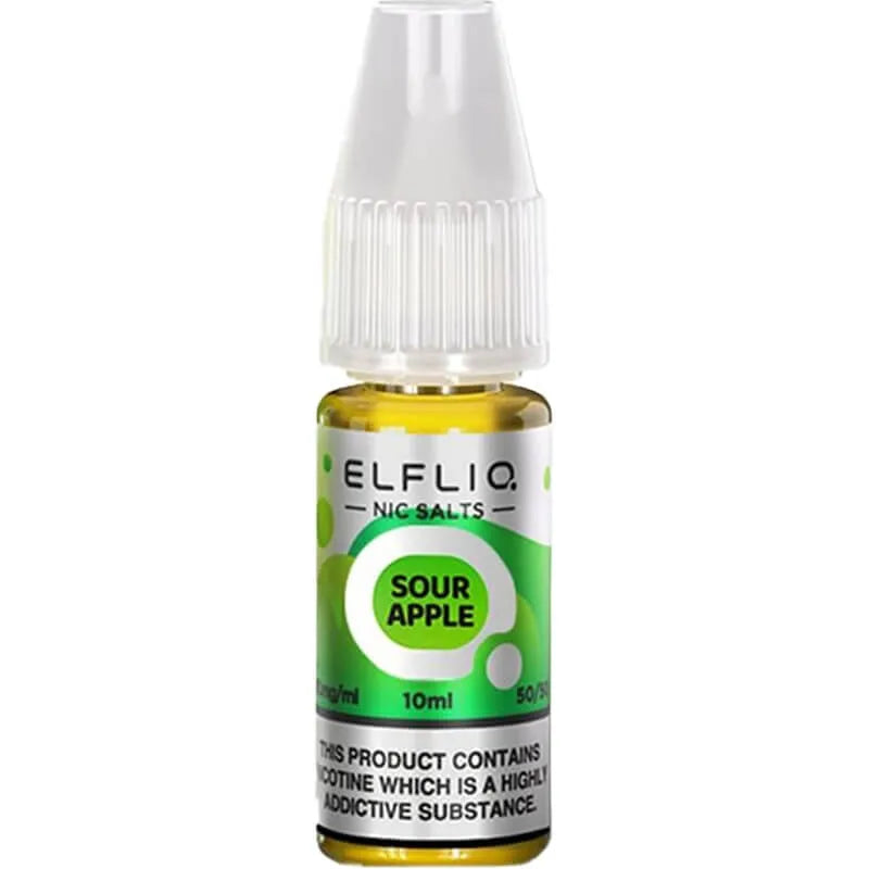 ELFLIQ by Elf Bar Sour Apple E-Liquid 10ml bottle 10mg