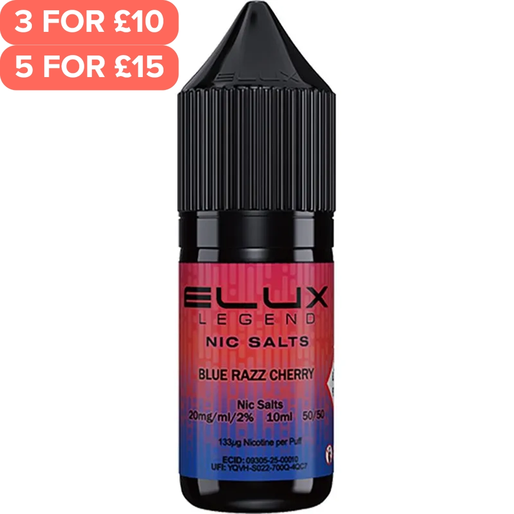 Blue Razz Cherry ELUX Legend Nic Salts E-Liquid 10ml