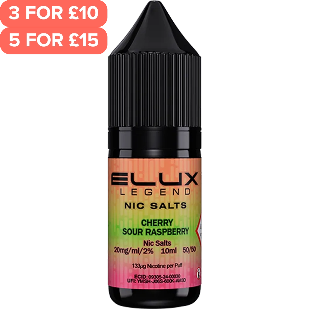 Cherry Sour Raspberry ELUX Legend Nic Salts E-Liquid 10ml
