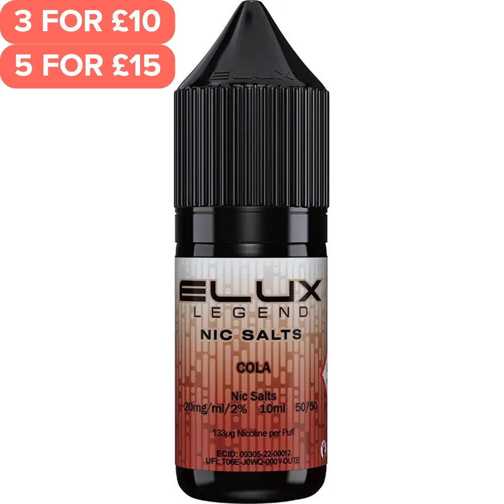 Cola ELUX Legend Nic Salts E-Liquid 10ml