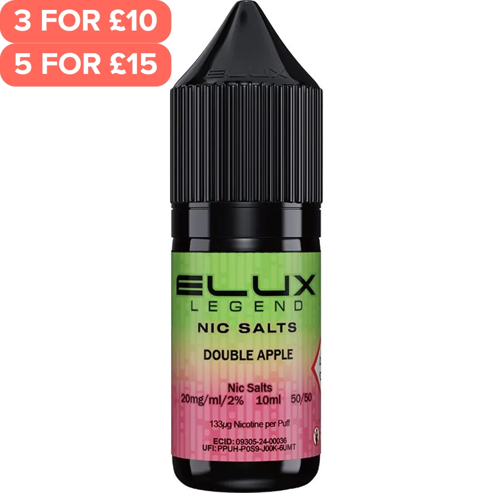 Double Apple ELUX Legend Nic Salts E-Liquid 10ml