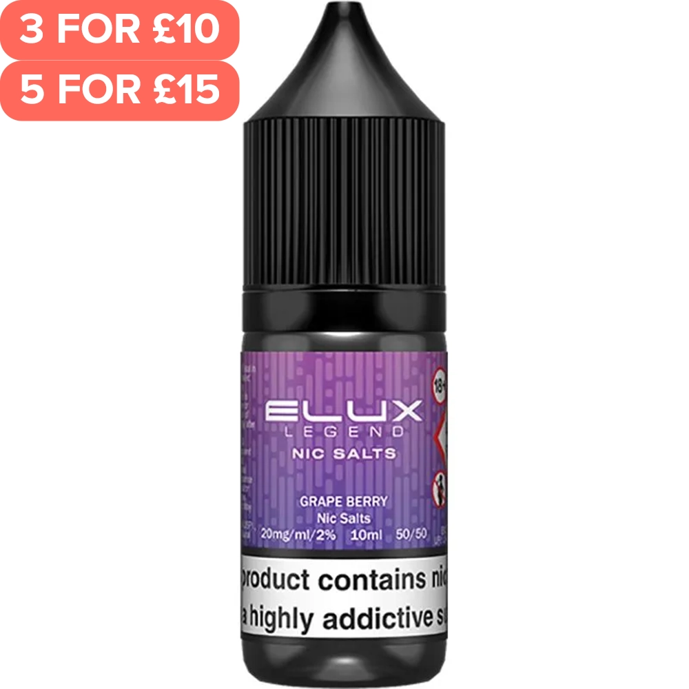 Grape Berry ELUX Legend Nic Salts E-Liquid 10ml