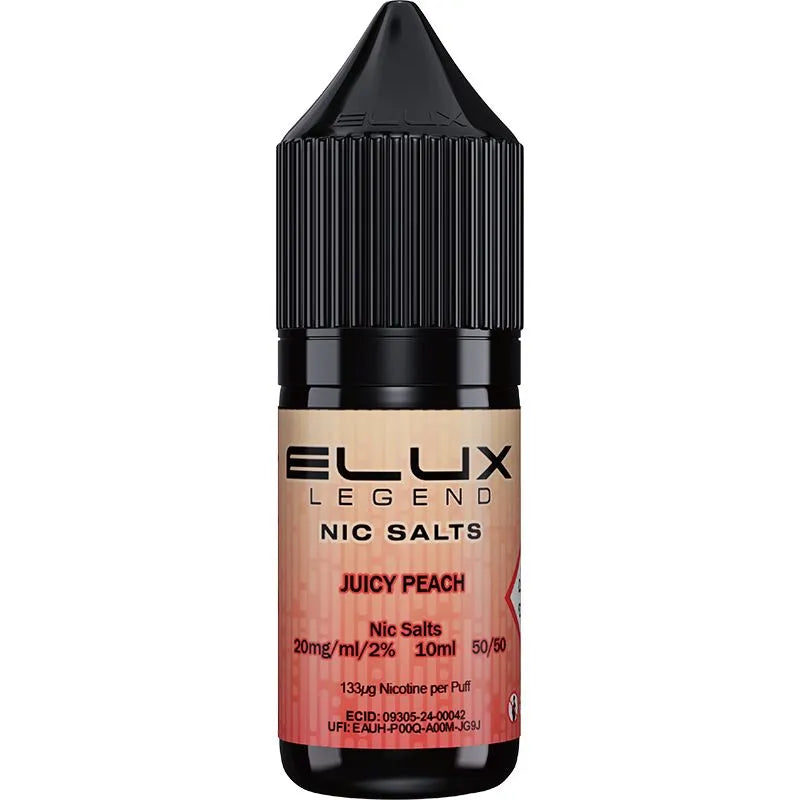 ELUX Legend Nic Salts Juicy Peach E-Liquid 10ml