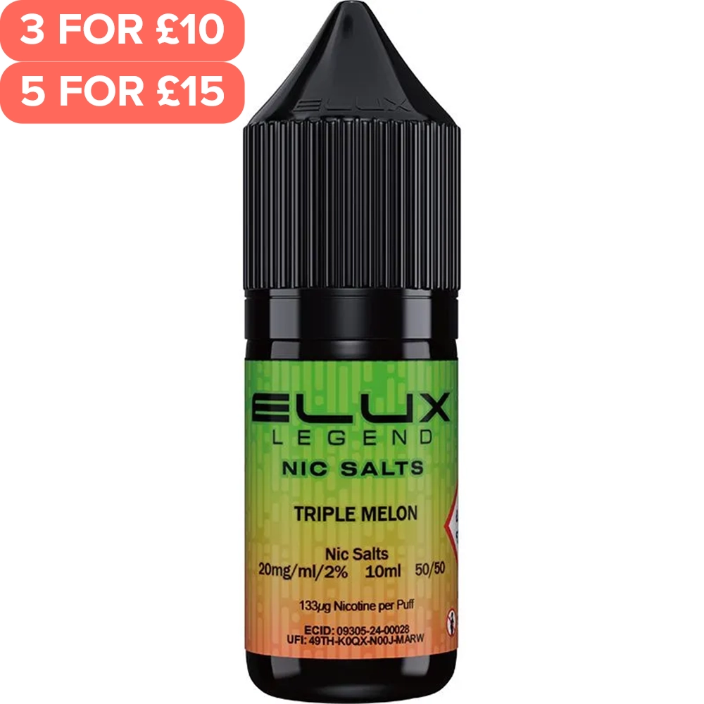 Triple Melon ELUX Legend Nic Salts E-Liquid 10ml