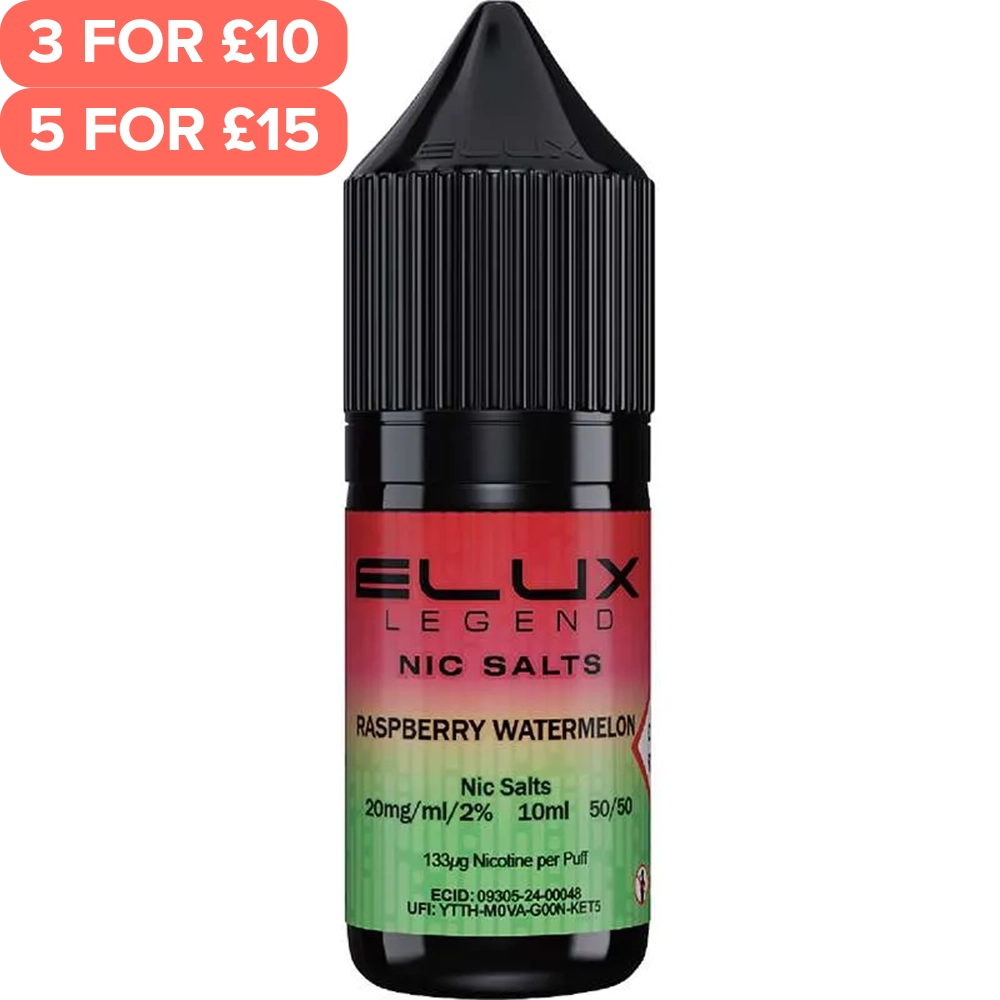 Raspberry Watermelon ELUX Legend Nic Salts E-Liquid 10ml