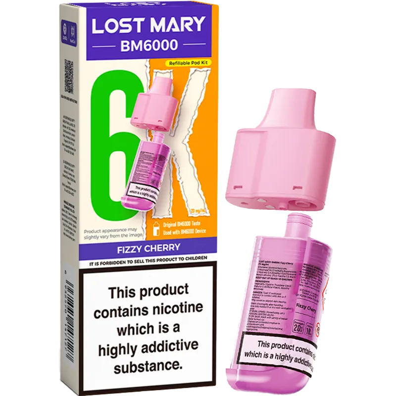 Fizzy Cherry Lost Mary BM6000 Pod & Refill 12ml
