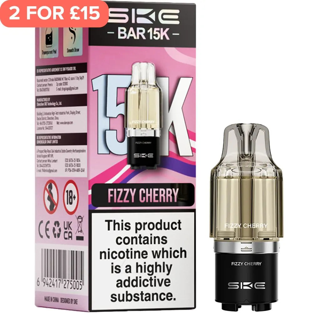 Fizzy Cherry SKE Bar 15K Pod & Refill 12ml