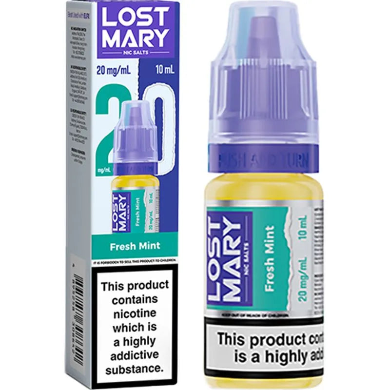 Fresh Mint Lost Mary Nic Salts E-Liquid 10ml