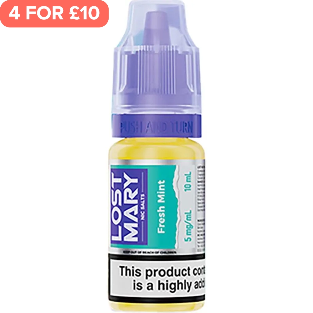 Fresh Mint Lost Mary Nic Salts E-Liquid 10ml
