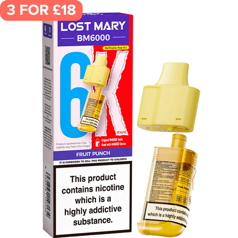 Fruit Punch Lost Mary BM6000 Pod & Refill 12ml