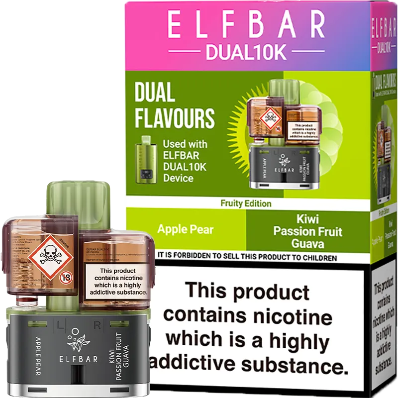 Fruity Edition Elf Bar Dual 10K Pod & Refill 12ml