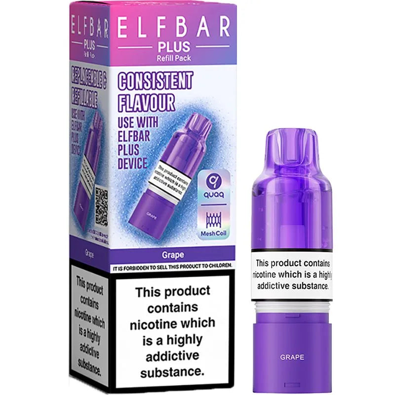 Grape Elf Bar Plus Pod & Refill 10ml