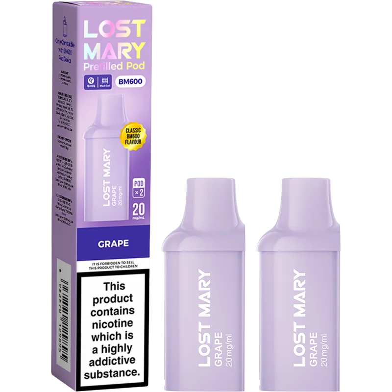 Grape Lost Mary BM600 Pods 2 Pack