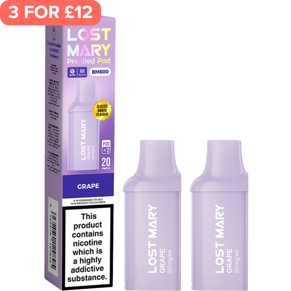 Grape Lost Mary BM600 Pods 2 Pack