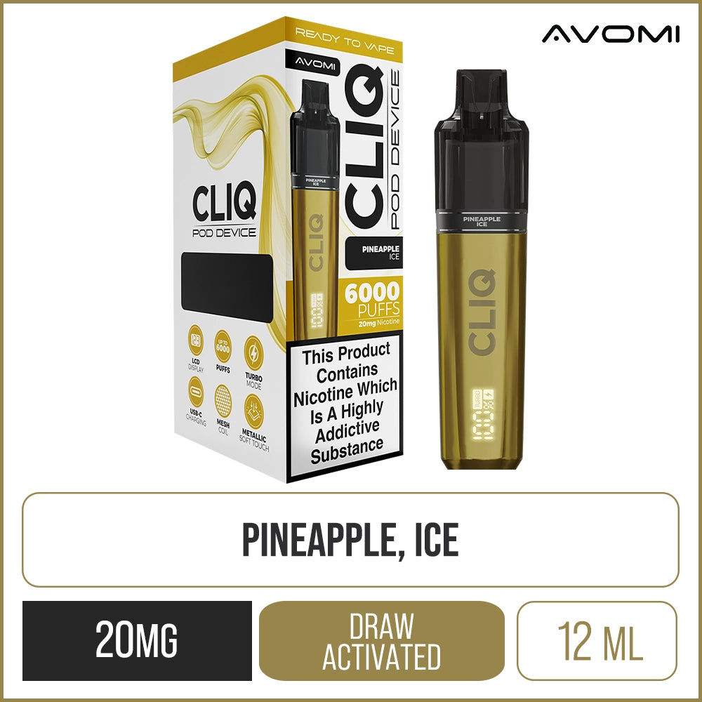 Pineapple Ice Avomi CLIQ Pod Vape Kit 12ml