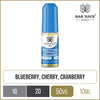 Bar Juice 5000 blueberry cherry cranberry flavoured e-liquid.