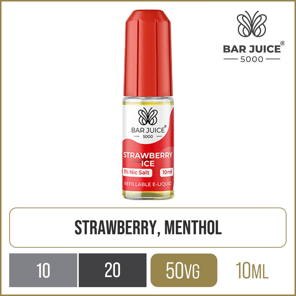 Bar Juice 5000 strawberry ice 10ml e-liquid.
