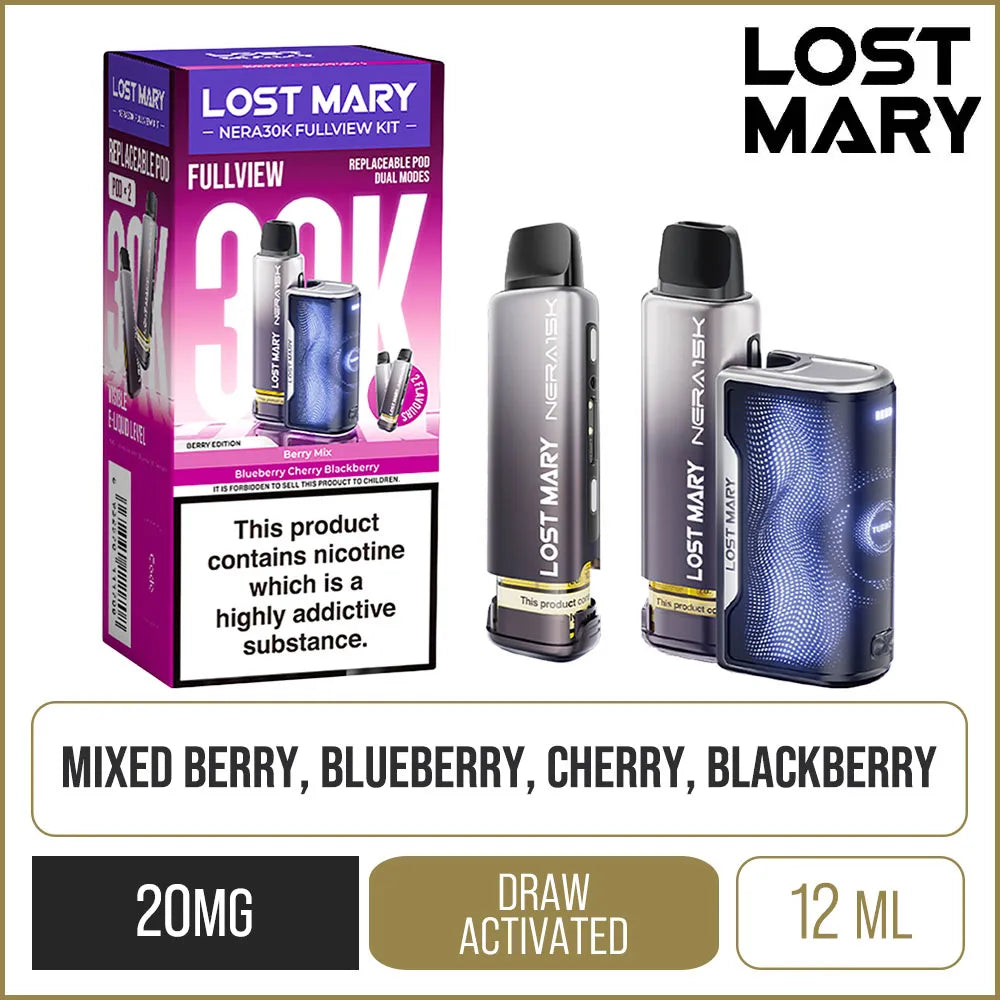 Lost Mary Nera 30K Fullview Berry Edition Pod Vape Kit 24ml