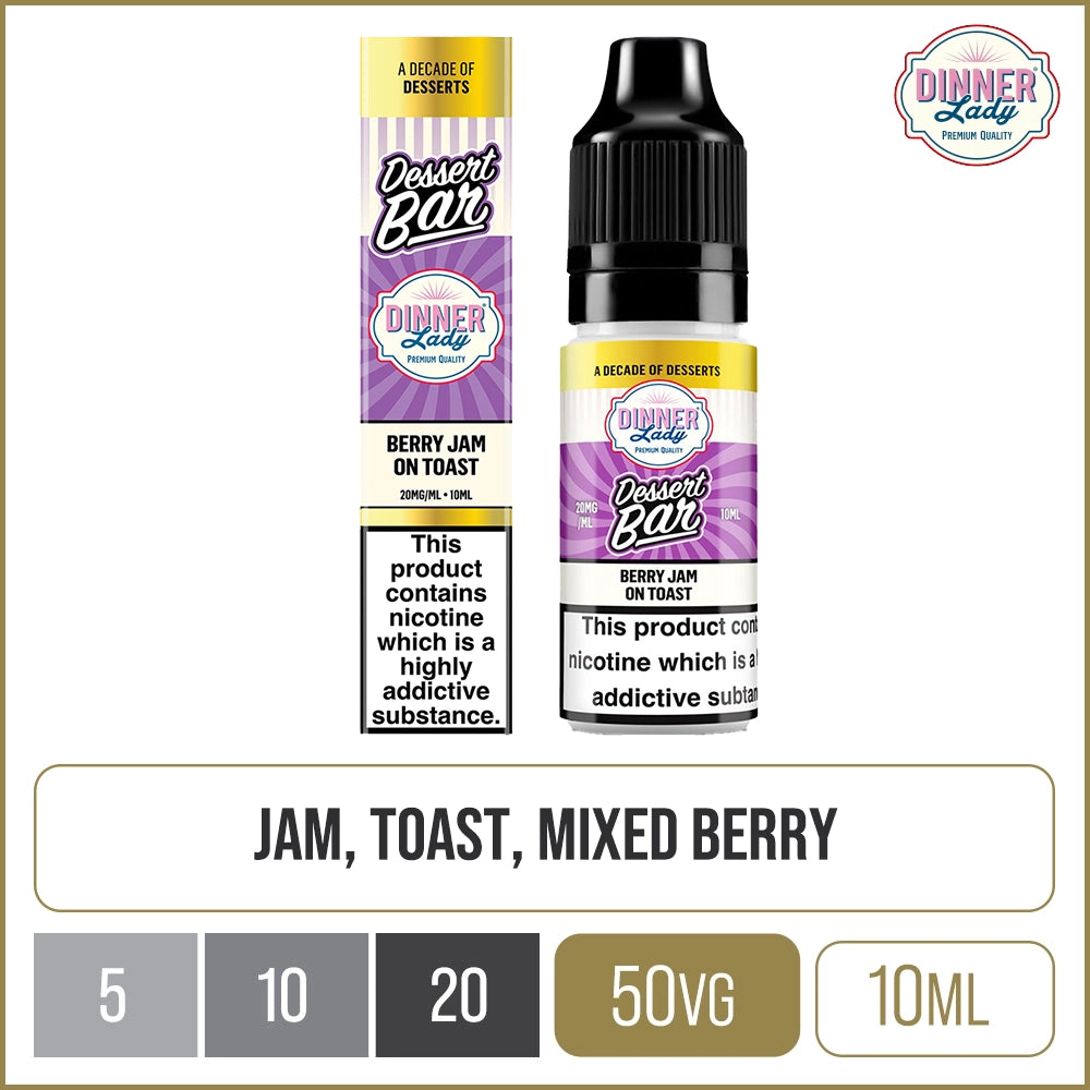 Berry Jam On Toast Dinner Lady Dessert Bar E-Liquid 10ml