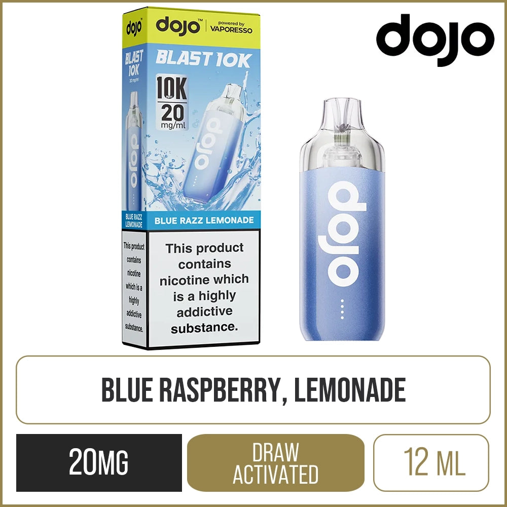 DOJO Blast 10K Blue Razz Lemonade Pod Vape Kit 10ml