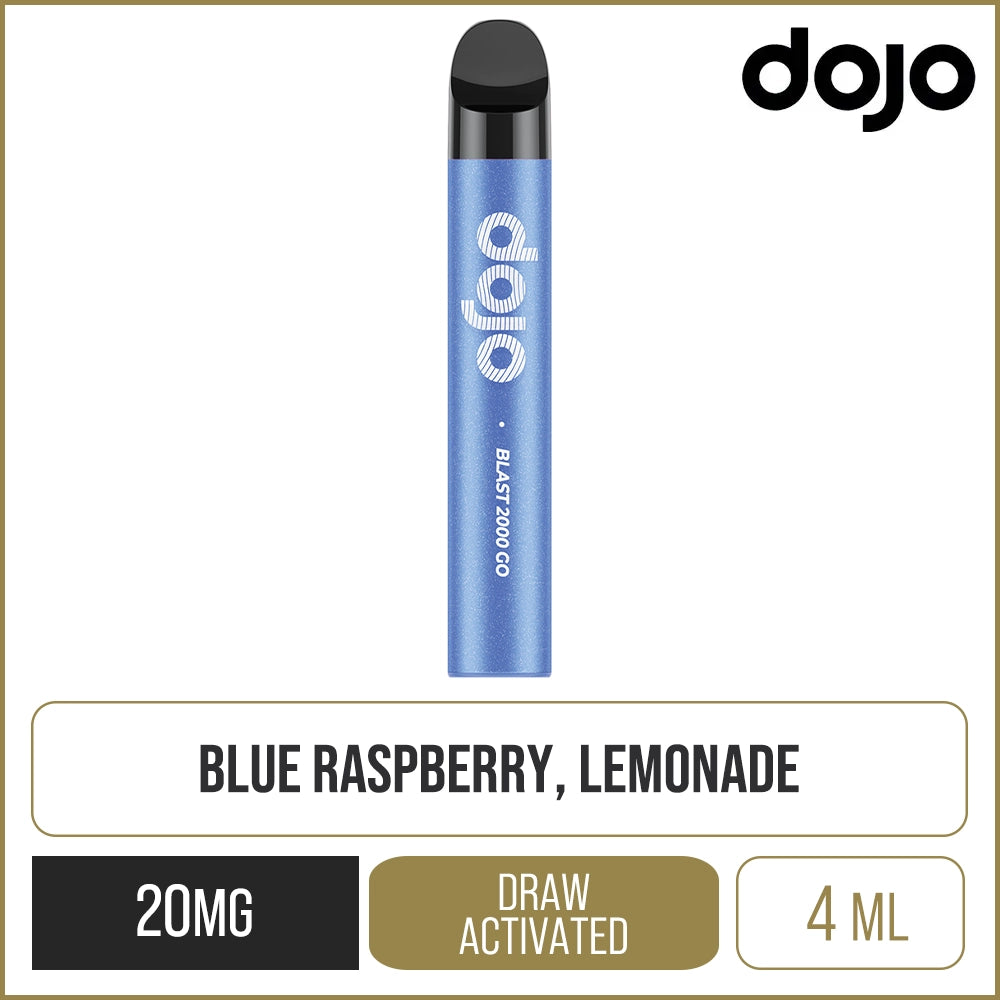 DOJO Blast 2000 Go Blue Razz Lemonade Pod Vape Kit 4ml